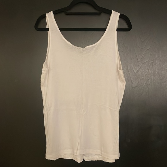 Lane Bryant: White Sequin Tank Top - Picture 4 of 9